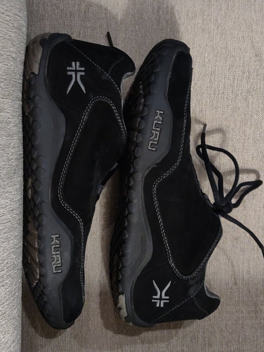 Kuru Chicane Black Smoke Nubuck Leather Hiking Sneakers Men US 11